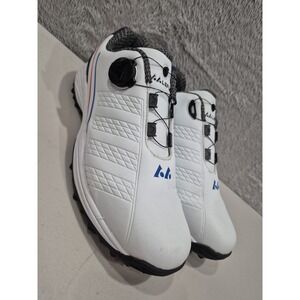 Lefus Golf Shoes Mens EU 45 US 11.5 White Crank Lace Waterproof Non Slip Comfort